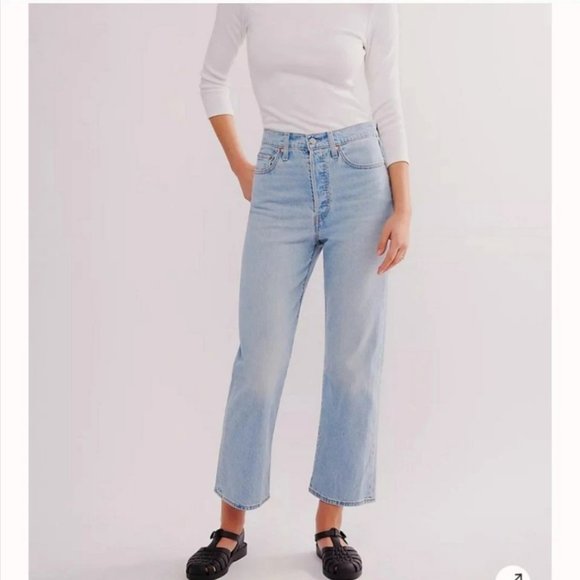 Levi's Denim - Levis Women Premium Ribcage Straight Ankle Denim Jeans High Rise Button Fly 28